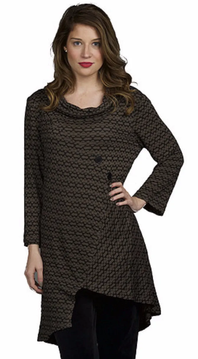 Asymmetrical Tunic with Buttons