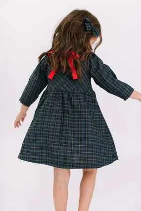 Birthday Dress in Mistletoe Plaid