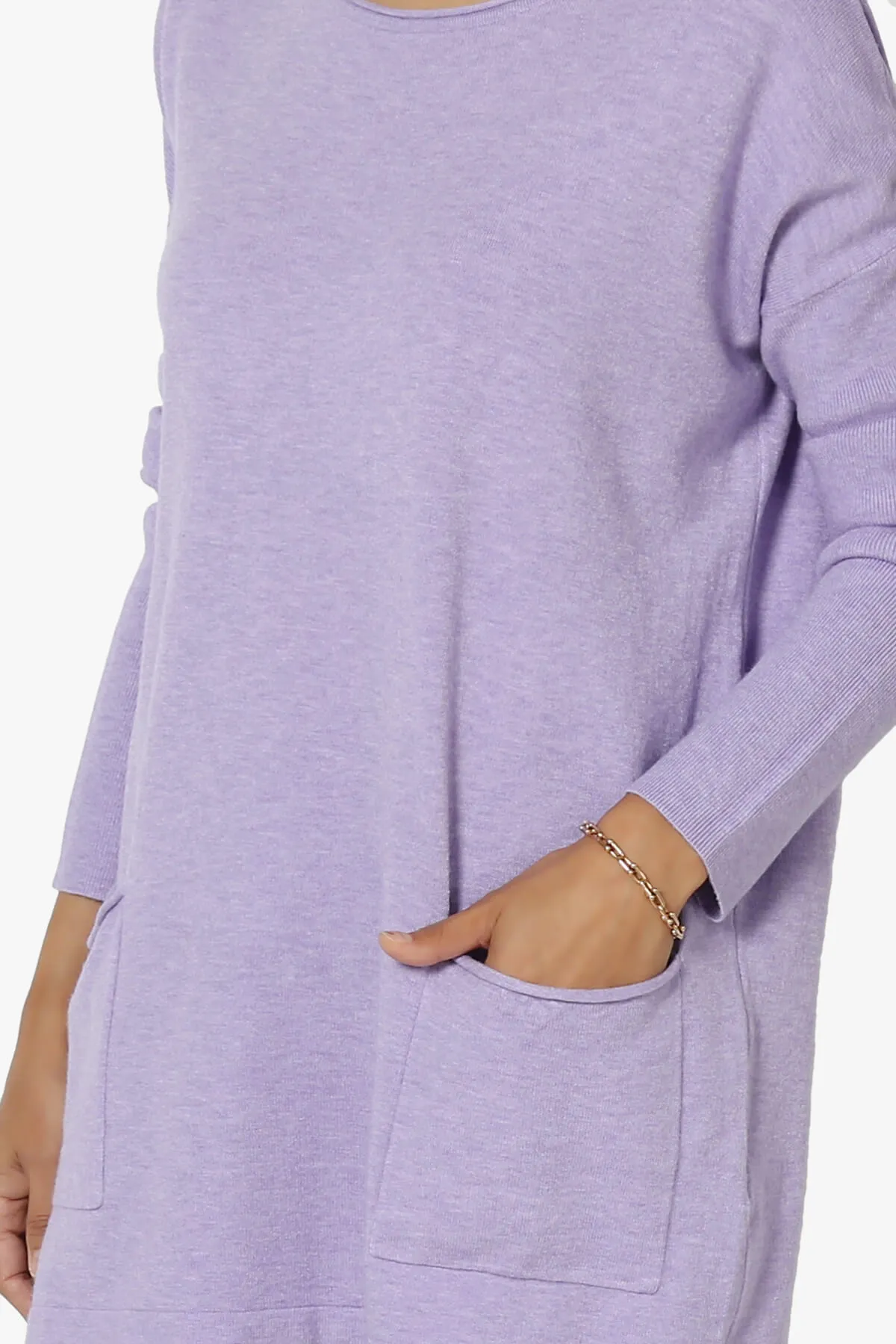 Brecken Pocket Long Sleeve Soft Knit Sweater Tunic