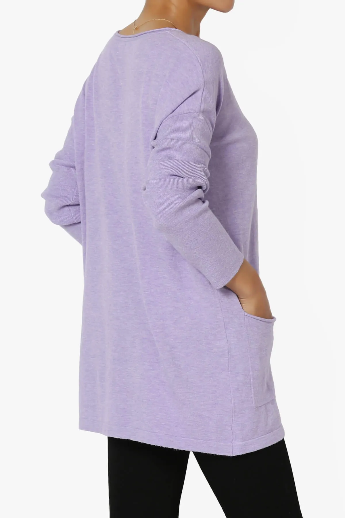 Brecken Pocket Long Sleeve Soft Knit Sweater Tunic