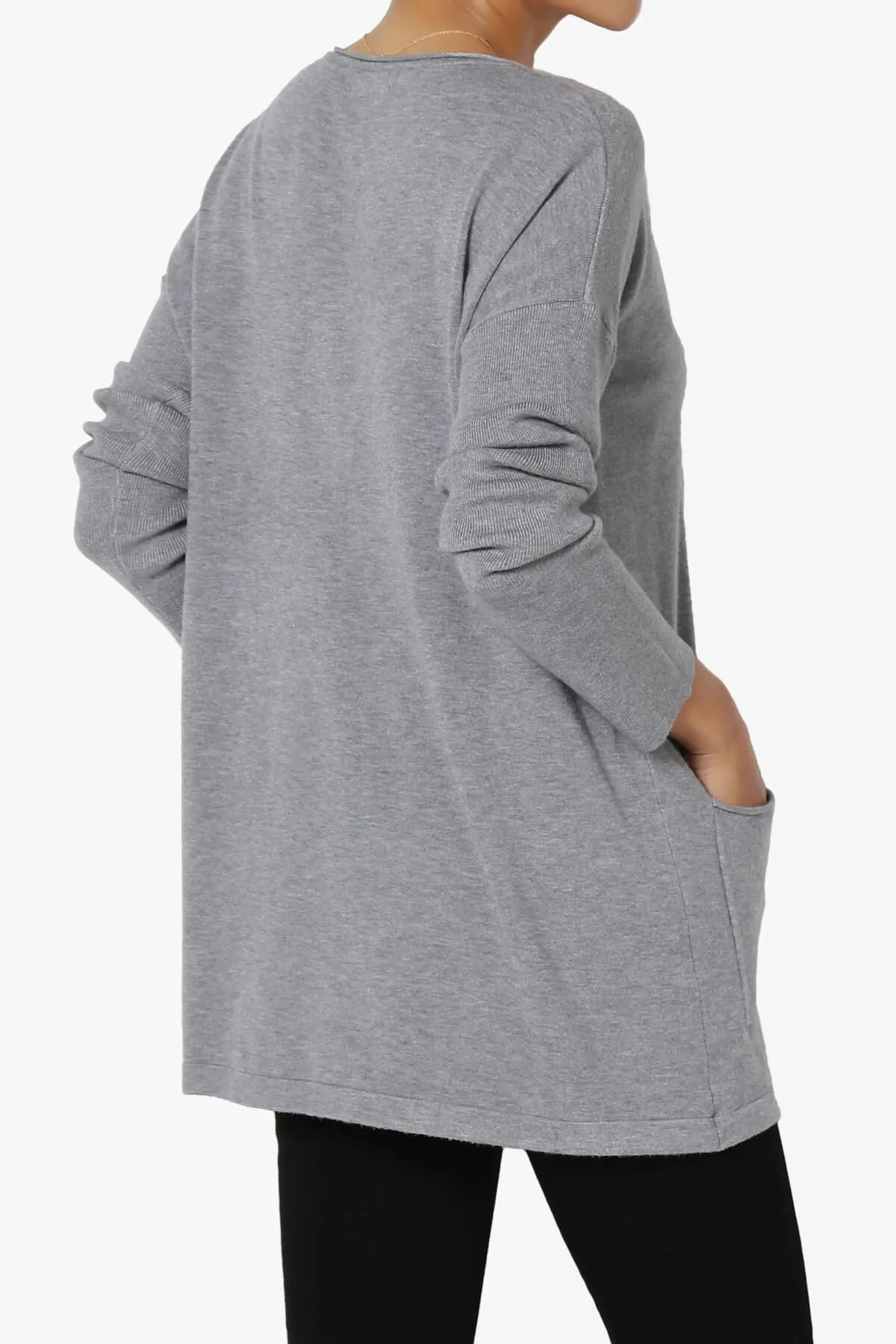 Brecken Pocket Long Sleeve Soft Knit Sweater Tunic