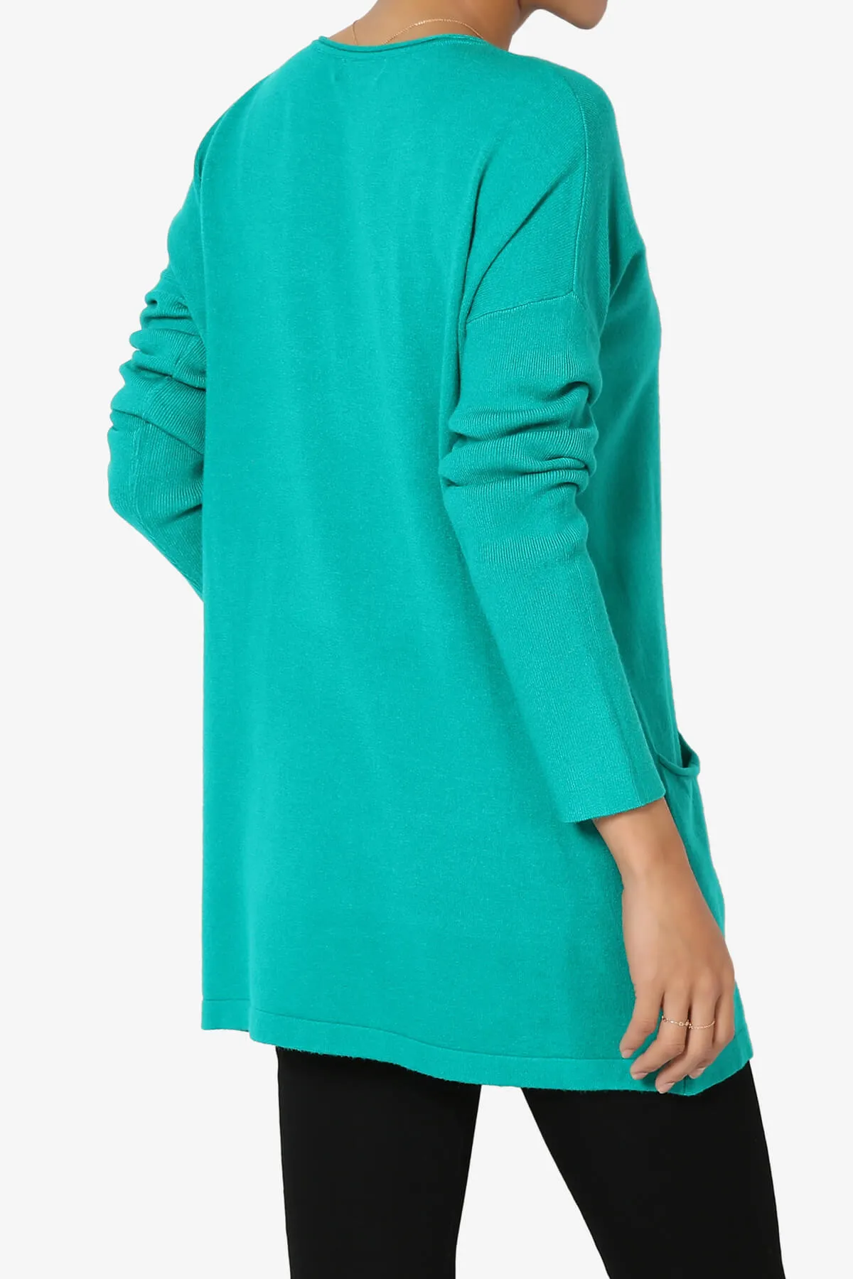 Brecken Pocket Long Sleeve Soft Knit Sweater Tunic