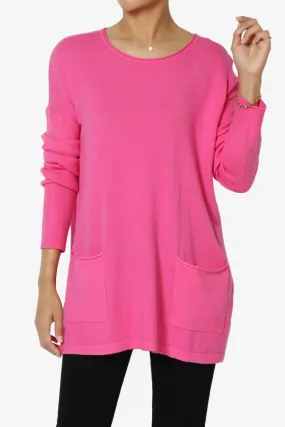 Brecken Pocket Long Sleeve Soft Knit Sweater Tunic