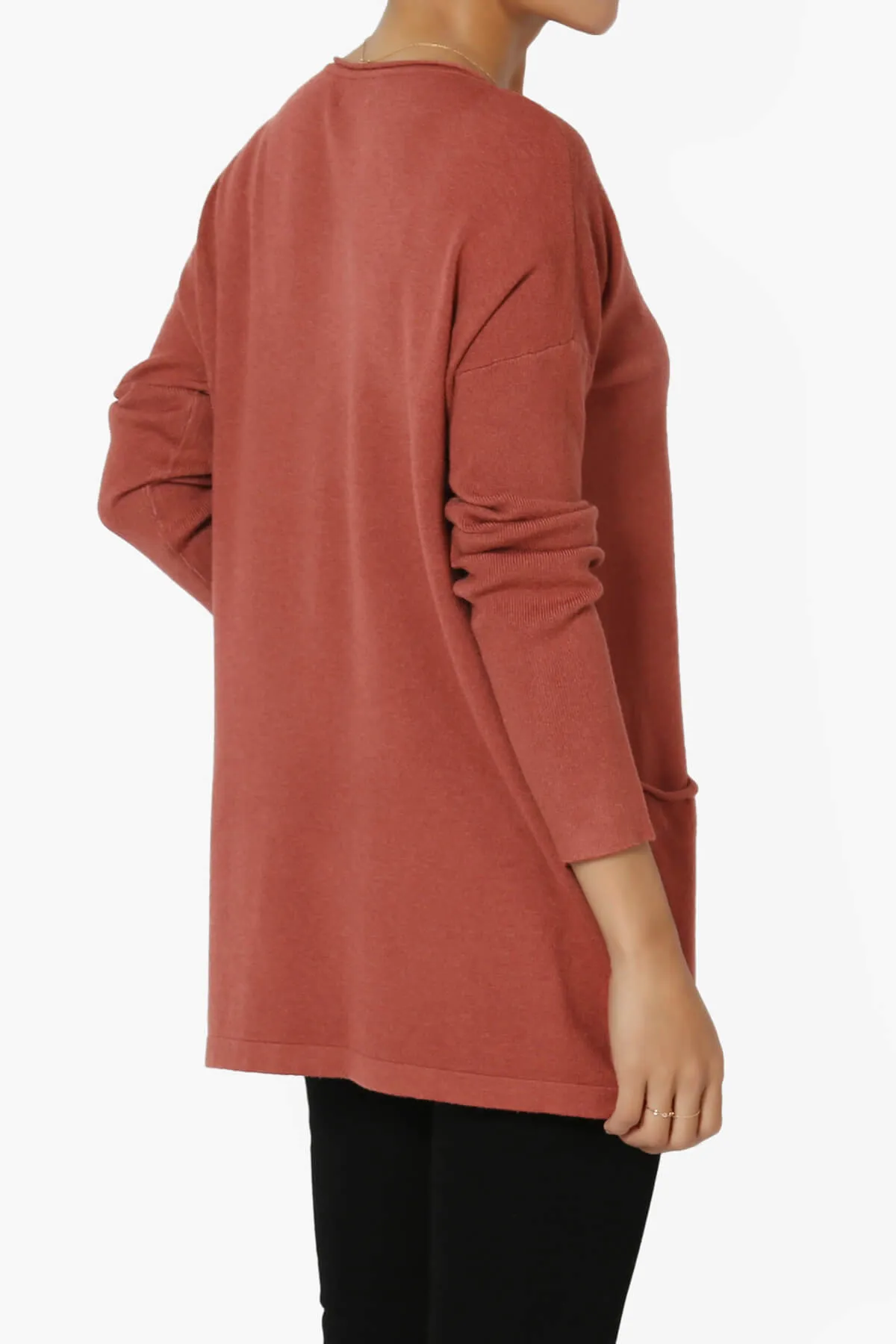 Brecken Pocket Long Sleeve Soft Knit Sweater Tunic