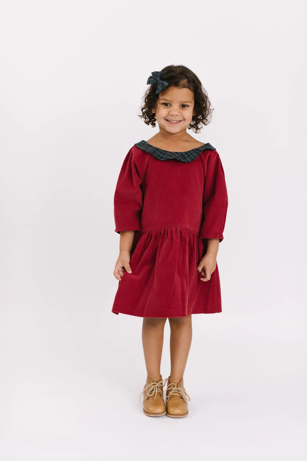 Celebration Dress in Currant Corduroy