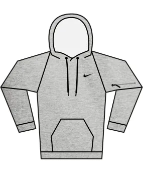 Dark Grey Heather/Particle Grey/ Black - Nike men’s pullover fitness hoodie