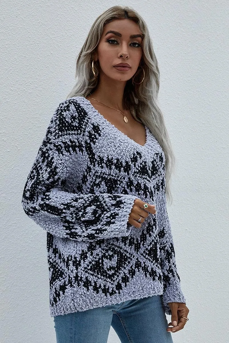 DEEP V NECK KNIT