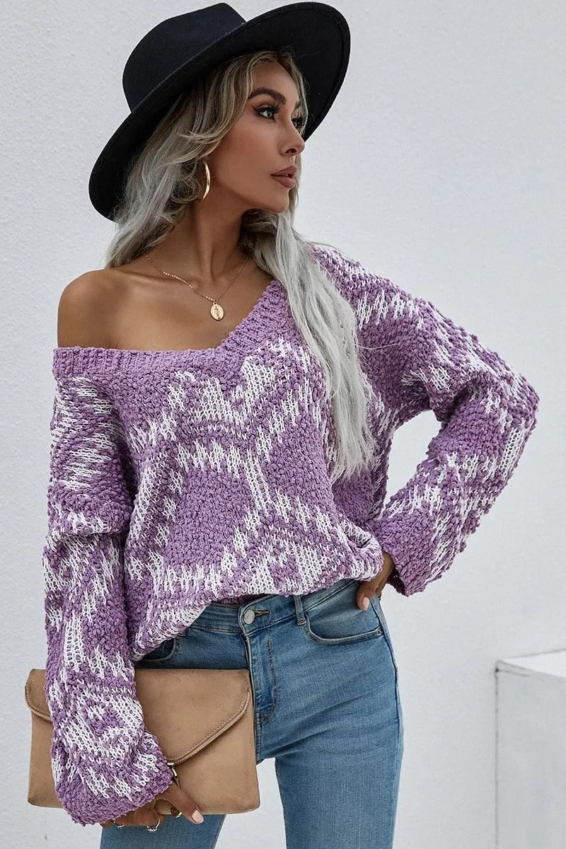 DEEP V NECK KNIT