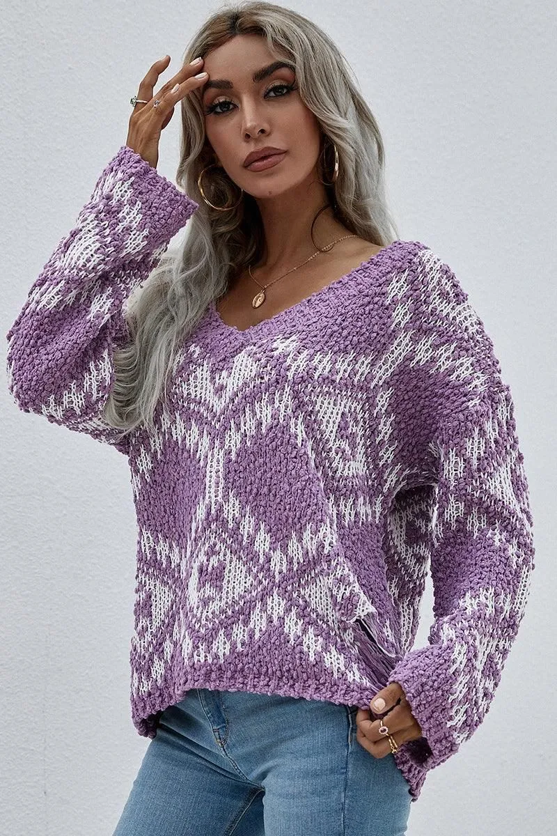 DEEP V NECK KNIT