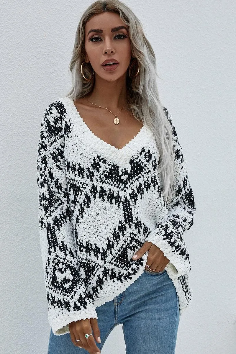 DEEP V NECK KNIT