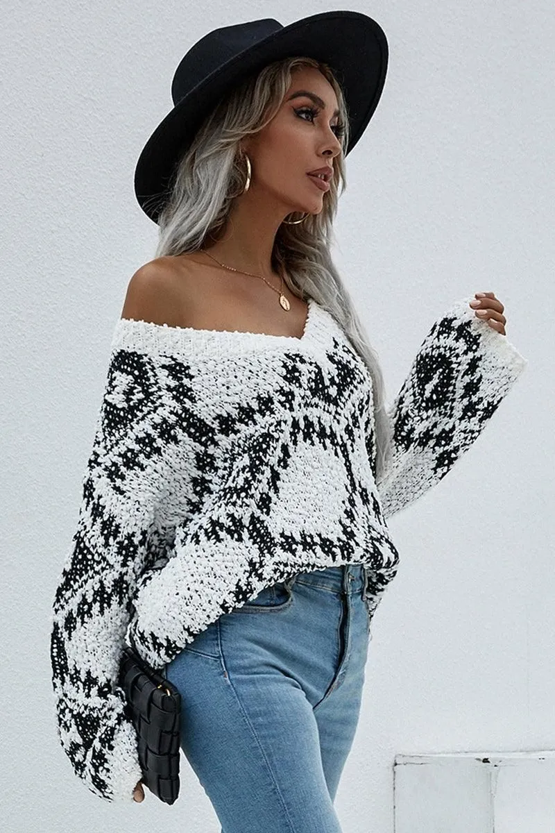 DEEP V NECK KNIT