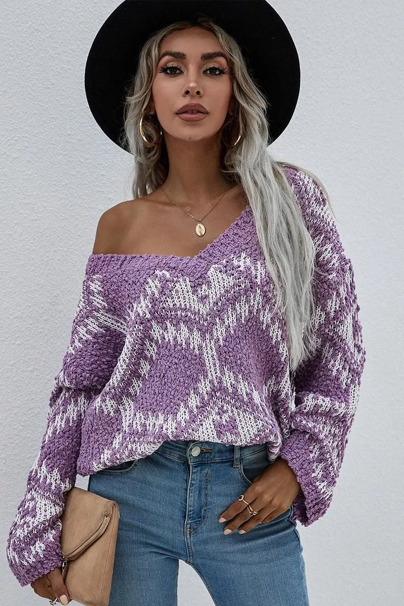 DEEP V NECK KNIT