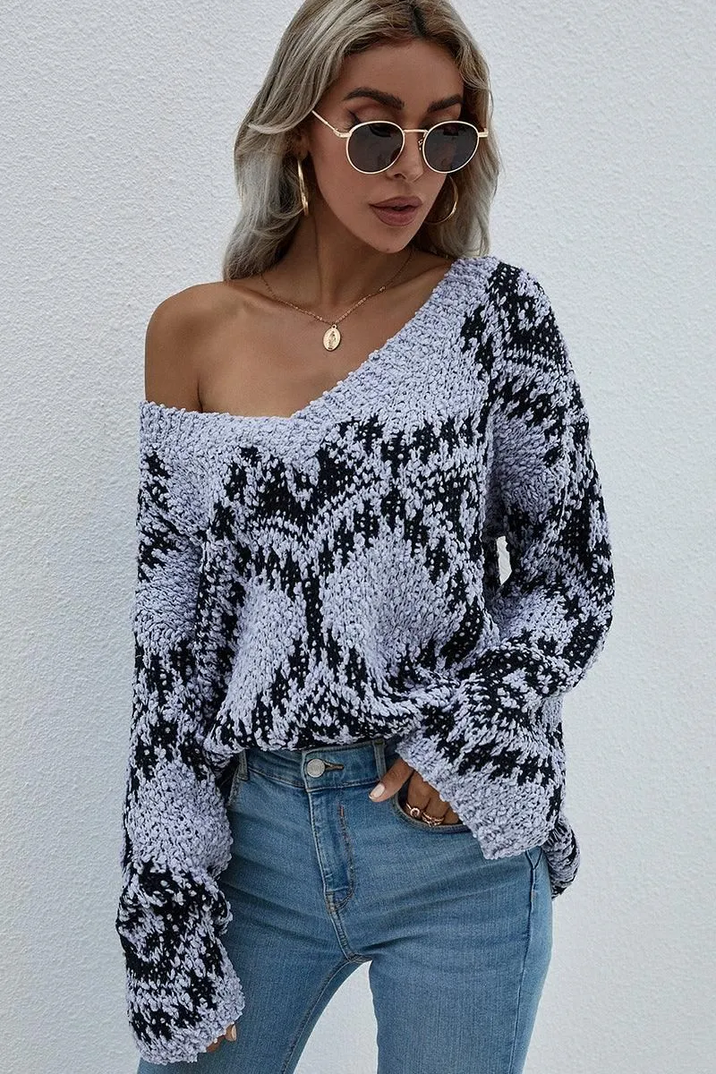 DEEP V NECK KNIT