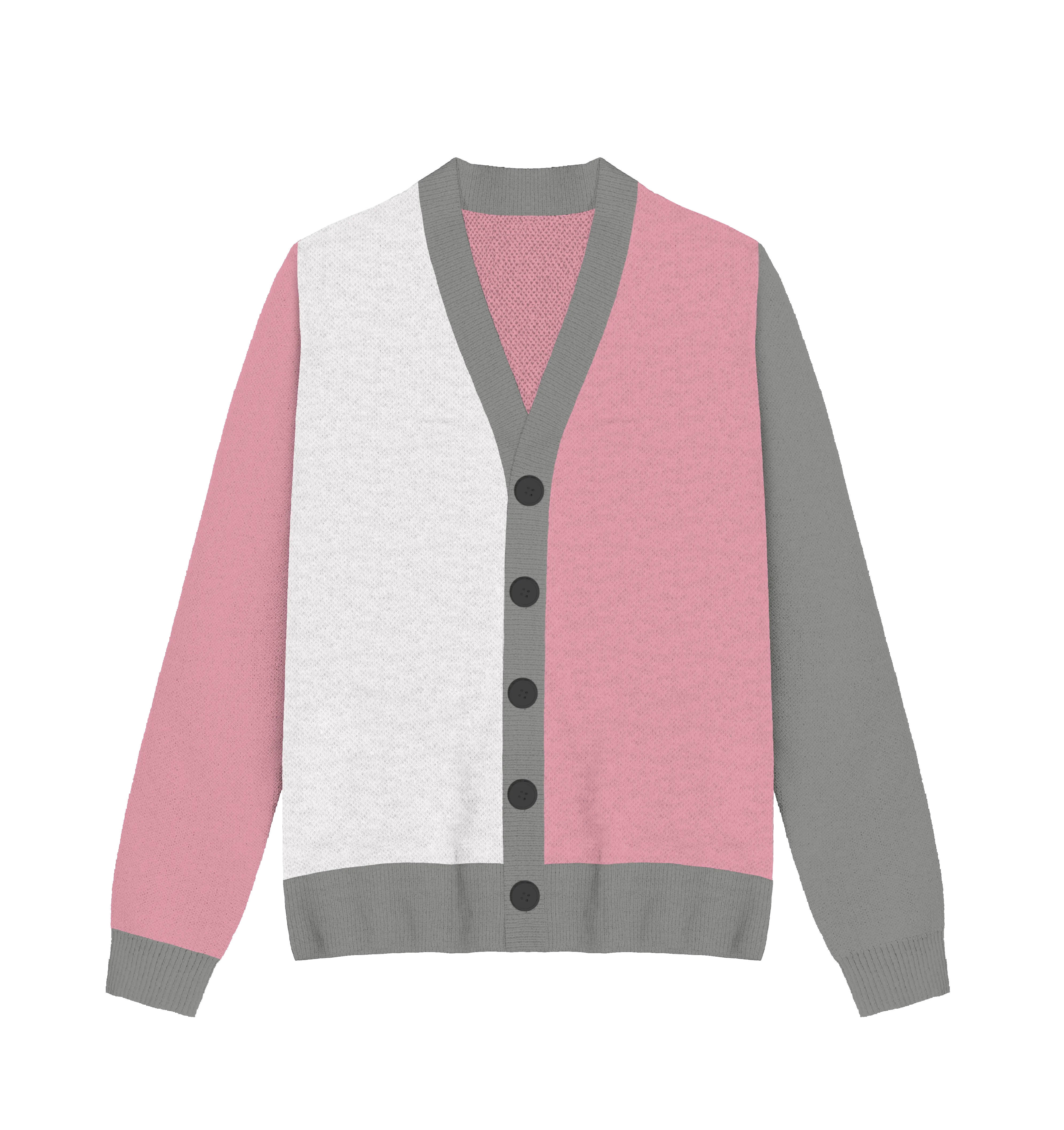 Demigirl Colorblock Knit Cardigan