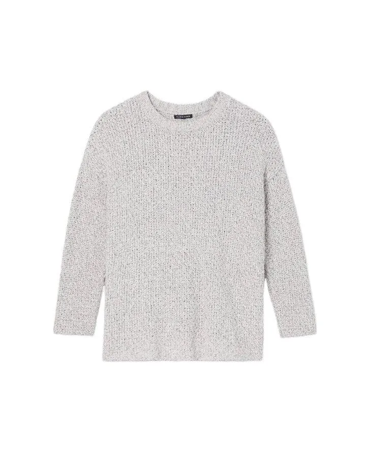 Eileen Fisher Peruvian Cotton Crimp Crew Neck KnitTunic