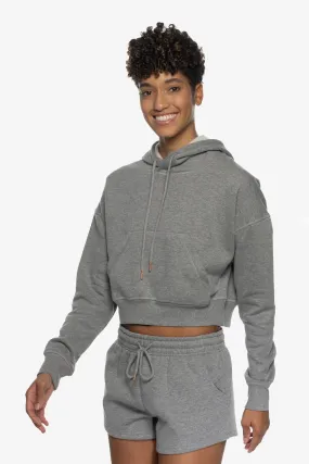 Ellie Fleece Cropped Hoodie Sweatshirt