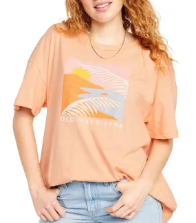 EveryWear Oversized Logo Tunic T-Shirt for Women Apricot Wash