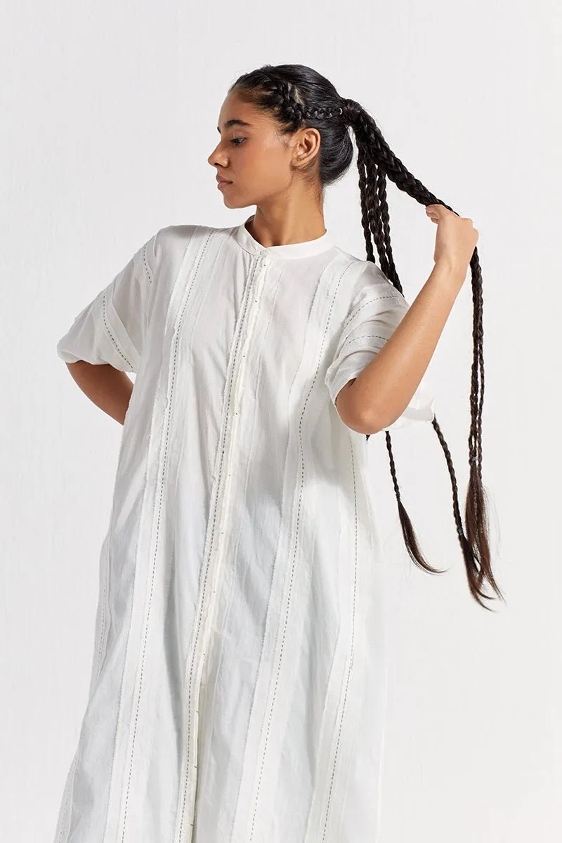 Frayed Edged Tunic - White