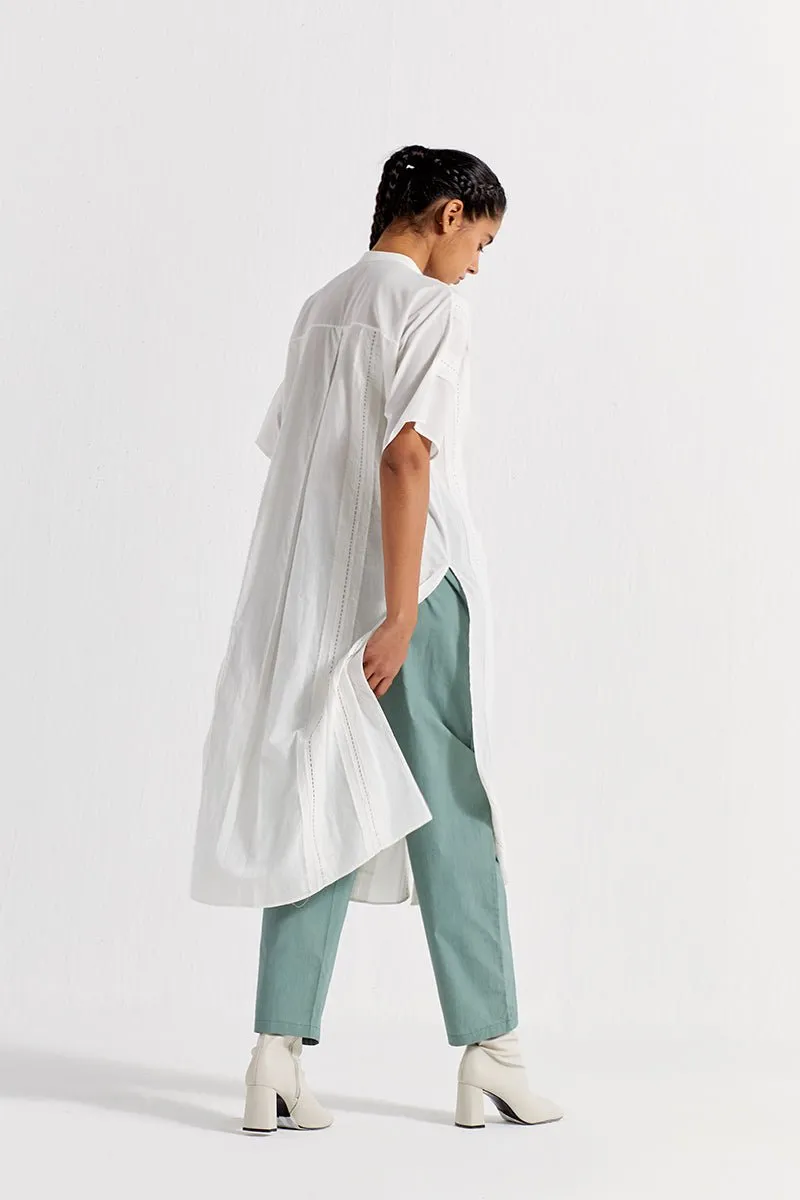 Frayed Edged Tunic - White