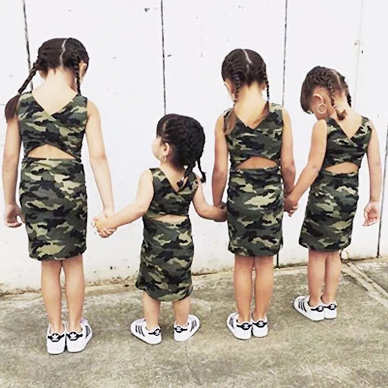 Girls Army Camouflage Casual Dress-ONLY 5 LEFT!!!