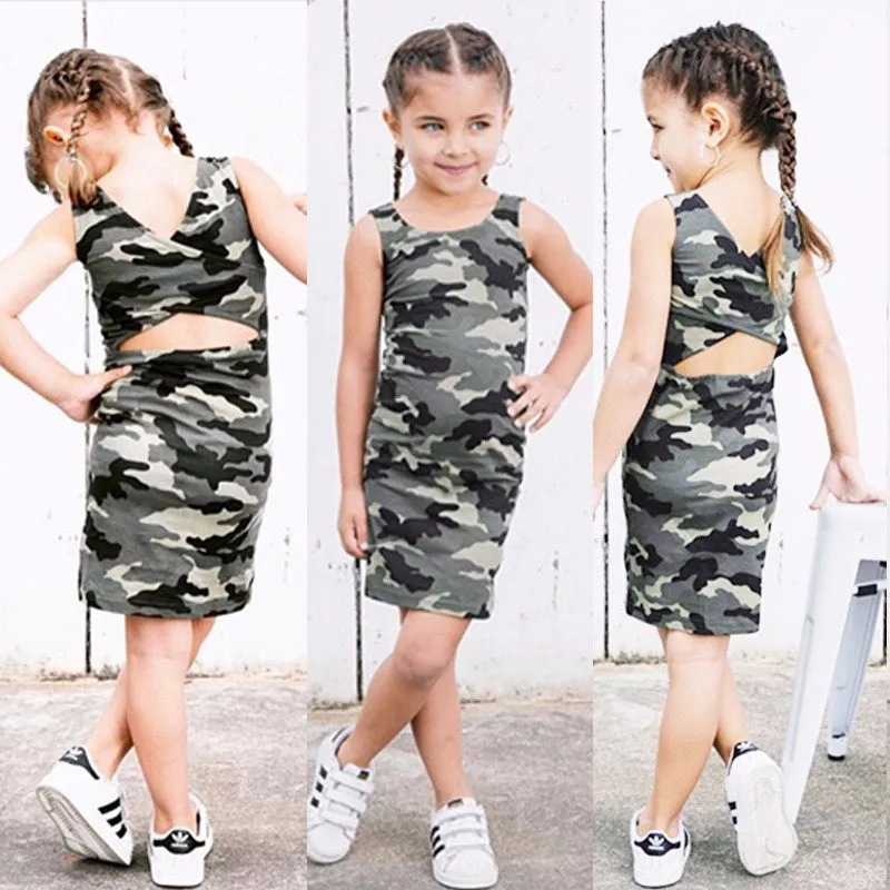 Girls Army Camouflage Casual Dress-ONLY 5 LEFT!!!