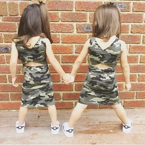 Girls Army Camouflage Casual Dress-ONLY 5 LEFT!!!