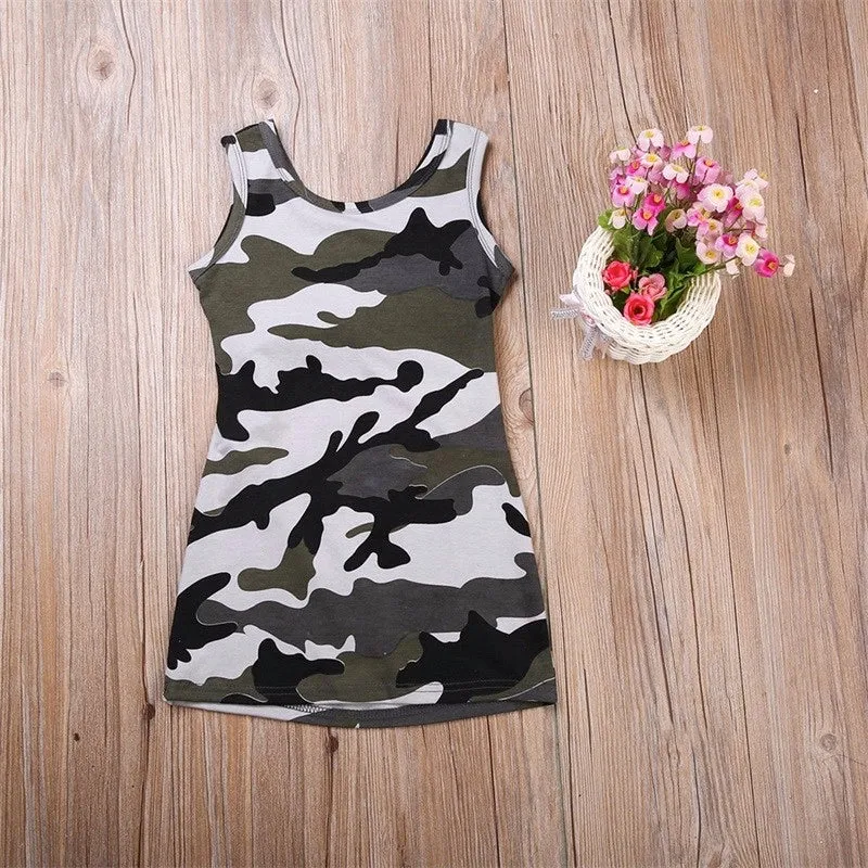 Girls Army Camouflage Casual Dress-ONLY 5 LEFT!!!