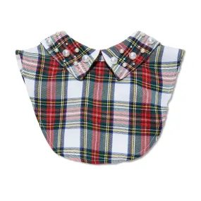 IVORY PLAID MULTI PEARL PLAID COLLAR