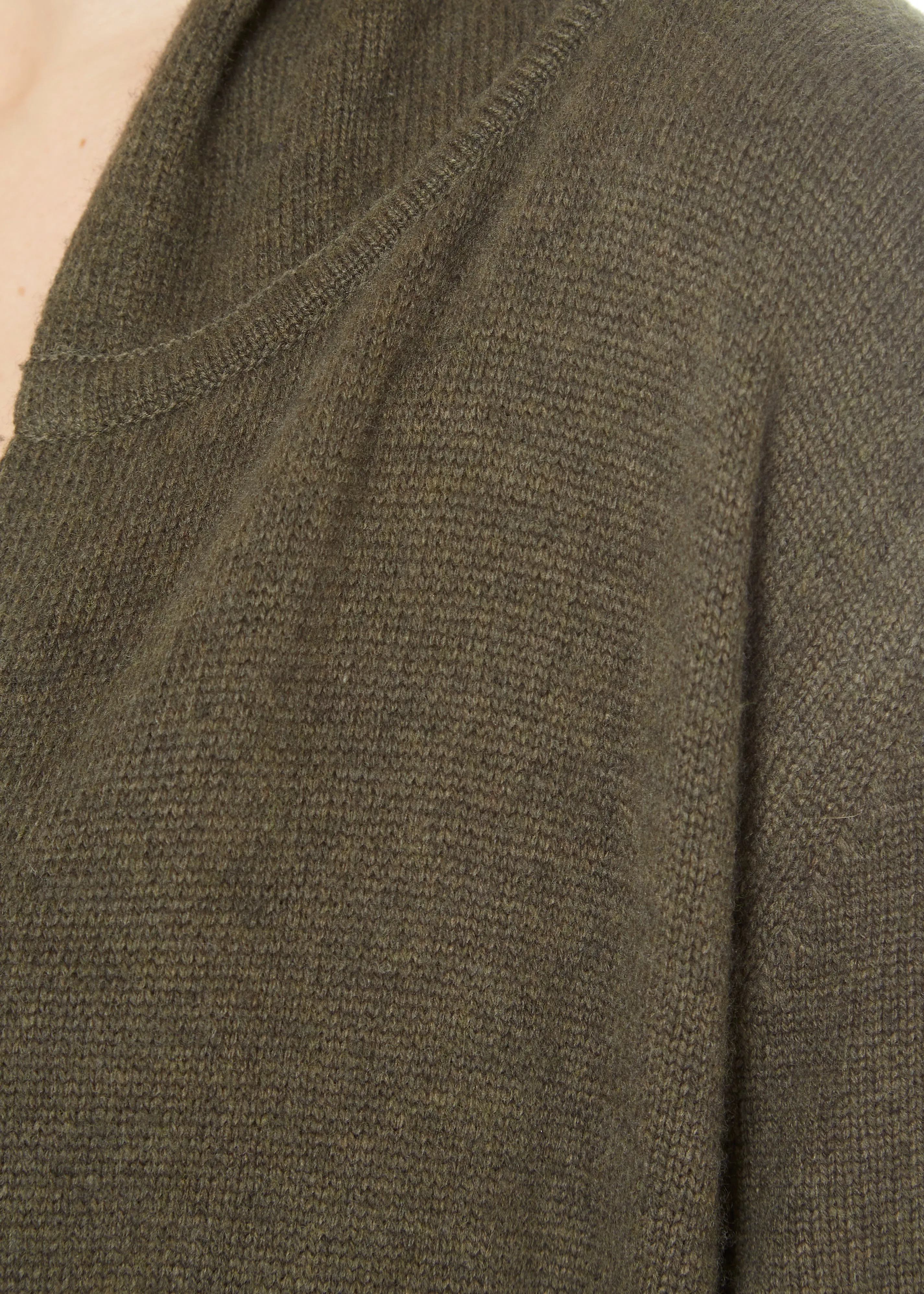 Jessimara Knitwear Haven Dark Olive Long Cardigan