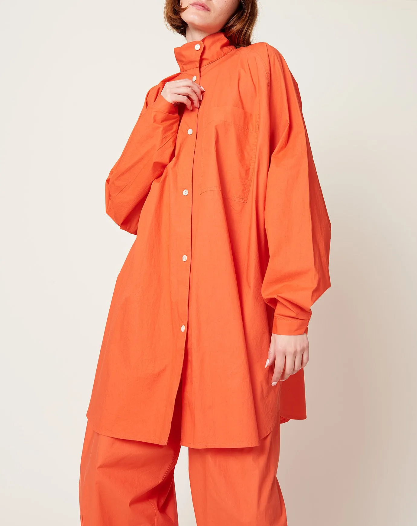 Joan Oversized Tunic in Rouge Orange