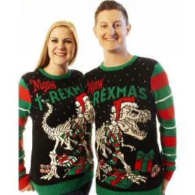 Merry T-Rexmas | Ugly Christmas Sweater For Men & Women | Unisex Sizing