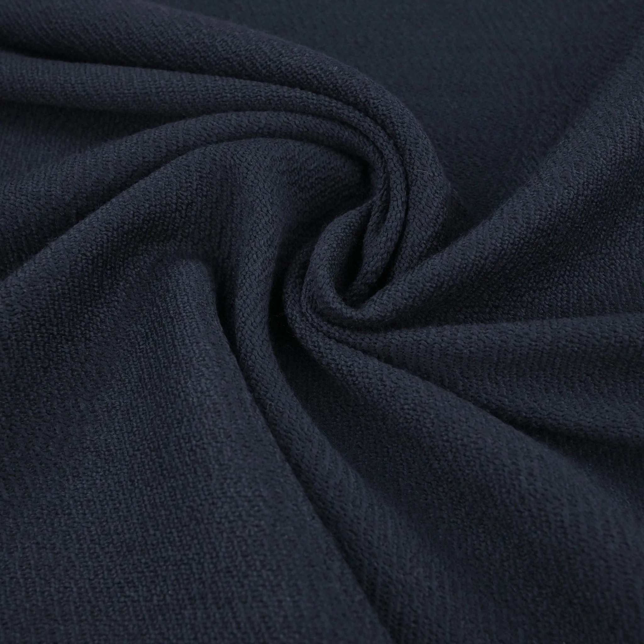 Midnight Textured Wool Fabric 96866