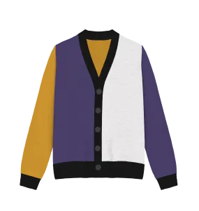 Non-Binary Colorblock Knit Cardigan