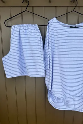 Shorts - Pale Blue Striped