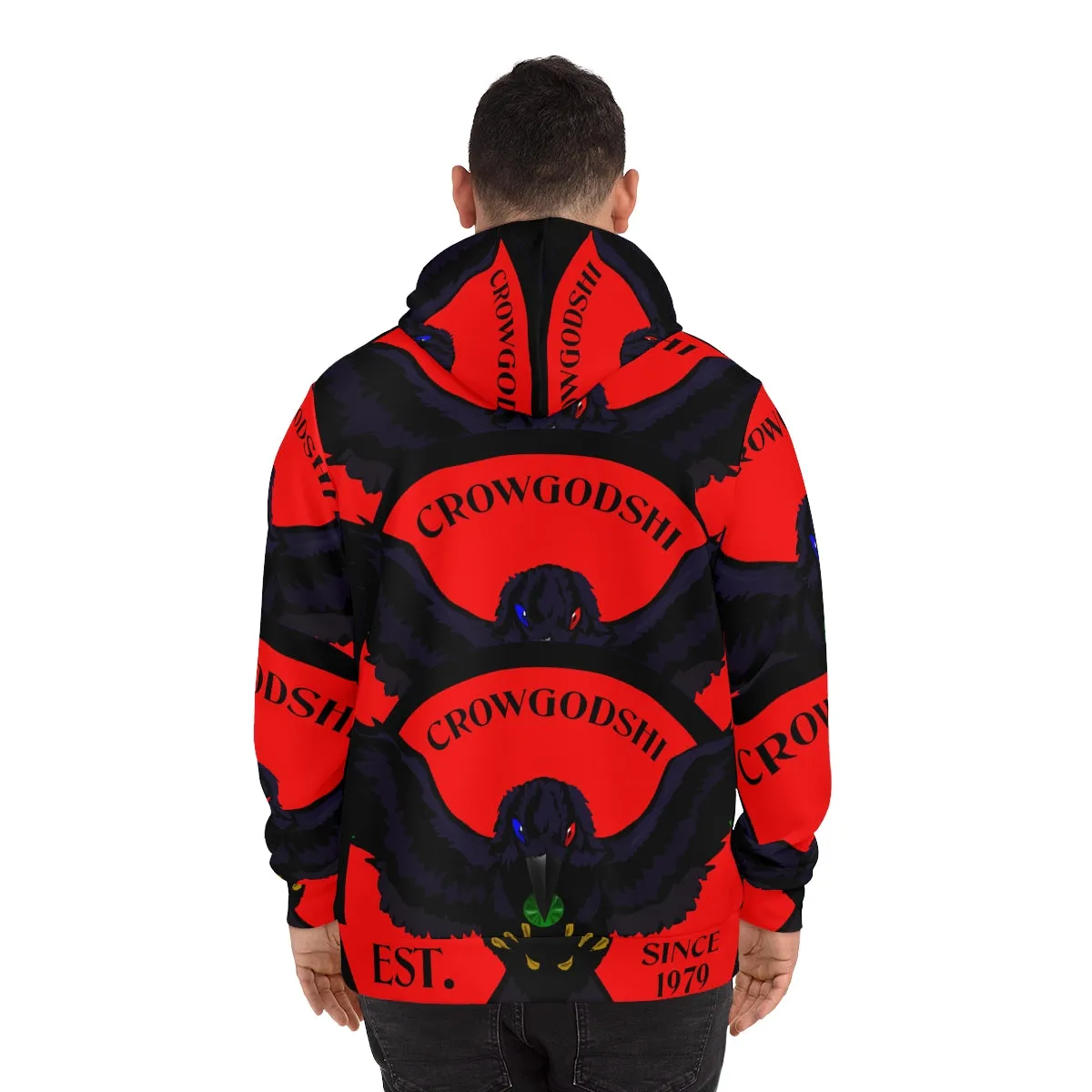 Special Edition Crowgodshi Designer Hoodie, RED LOGO