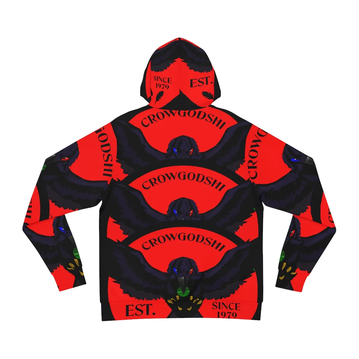 Special Edition Crowgodshi Designer Hoodie, RED LOGO