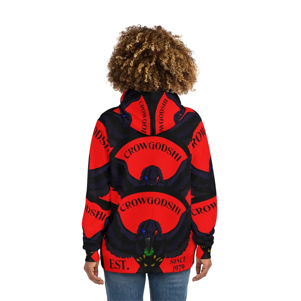 Special Edition Crowgodshi Designer Hoodie, RED LOGO