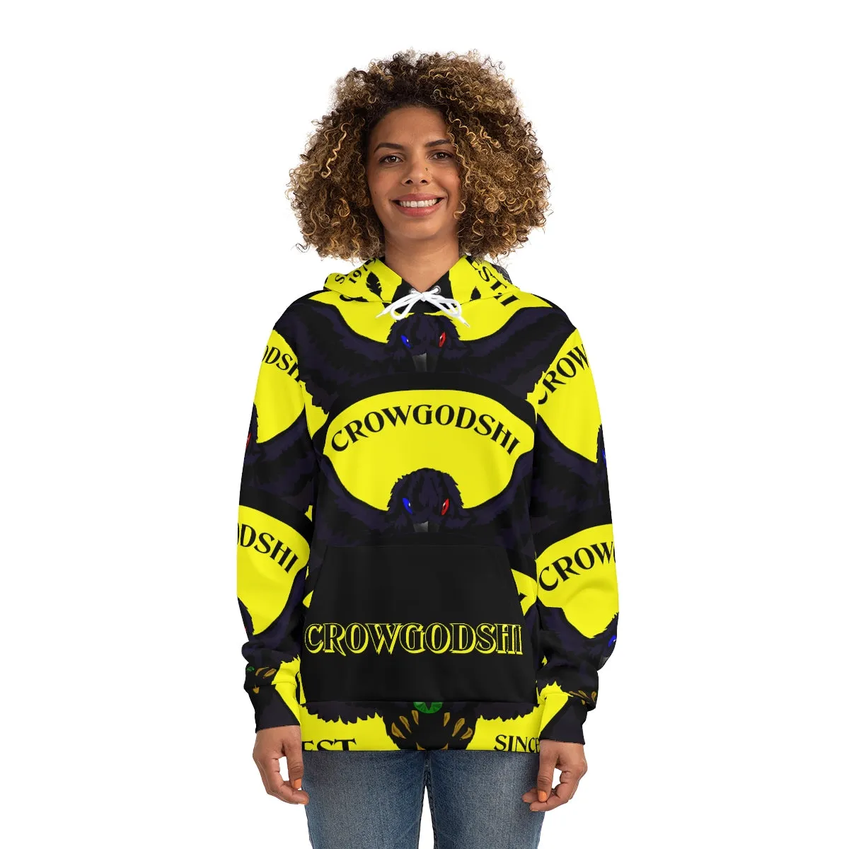 Special Edition Crowgodshi Designer Hoodie, YELLOW LOGO