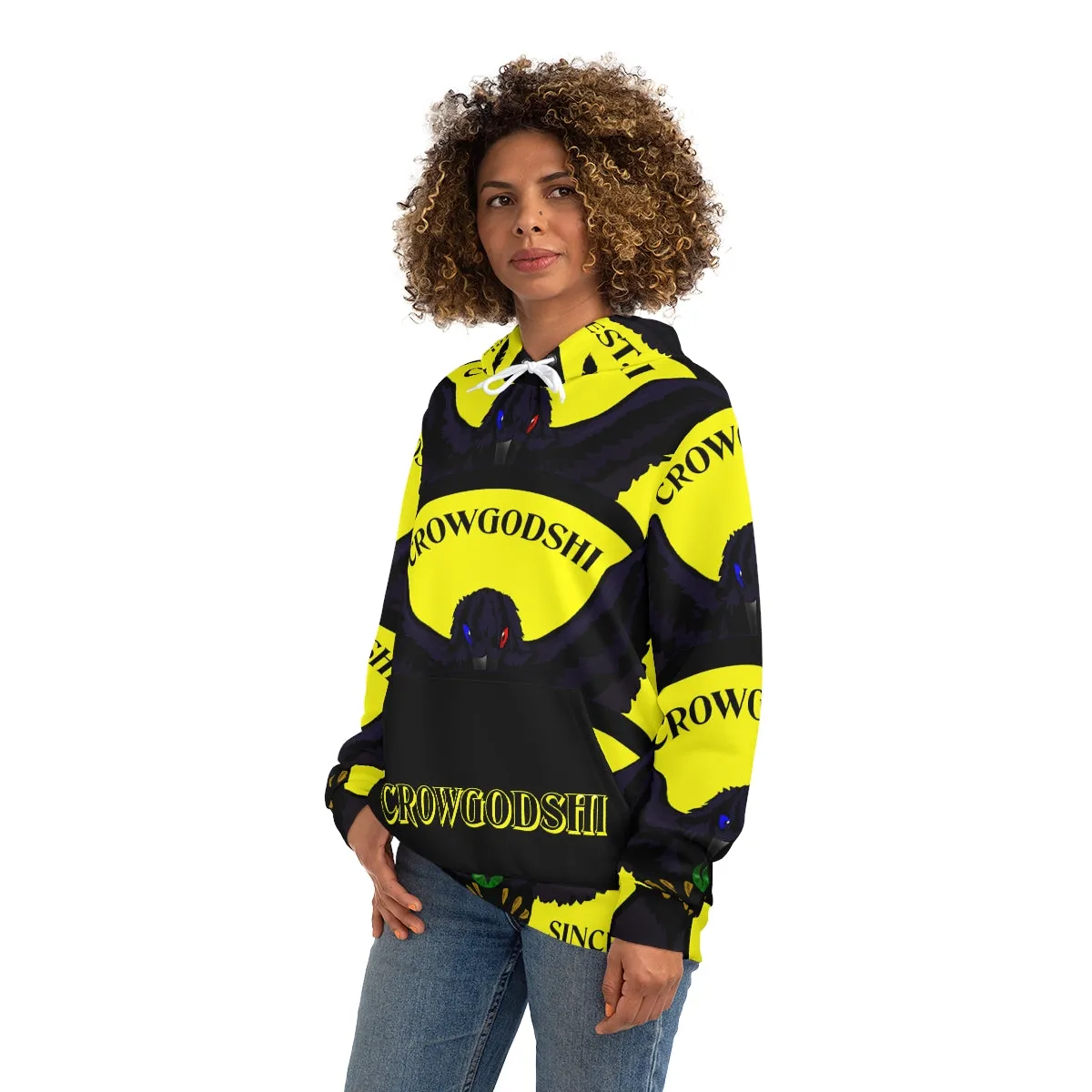 Special Edition Crowgodshi Designer Hoodie, YELLOW LOGO