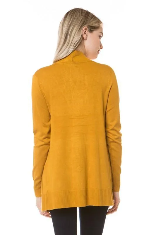 Stay Cozy Open Cardigan in Mustard (FINAL SALE)