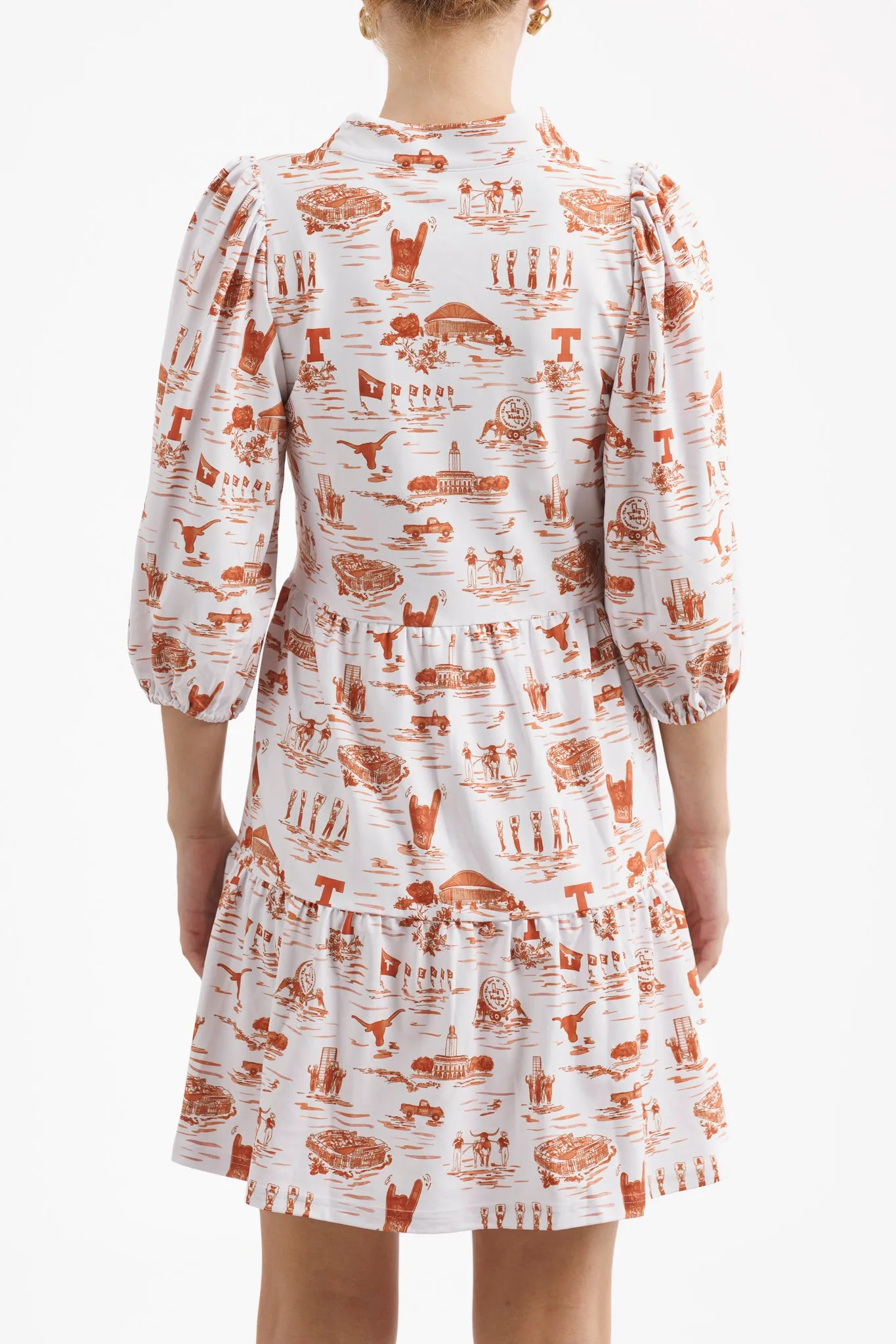 Texas Gameday Toile Tory Dress - Tailgate Collection for Stylish Sports Events