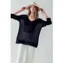 Veil Tunic Top in Black