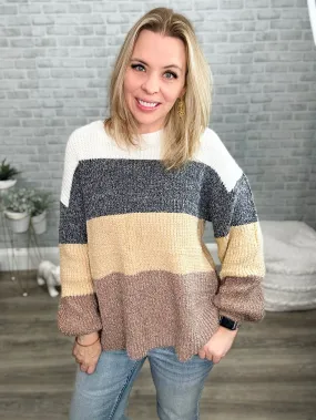 Wide Striped Cozy Knit Sweaters