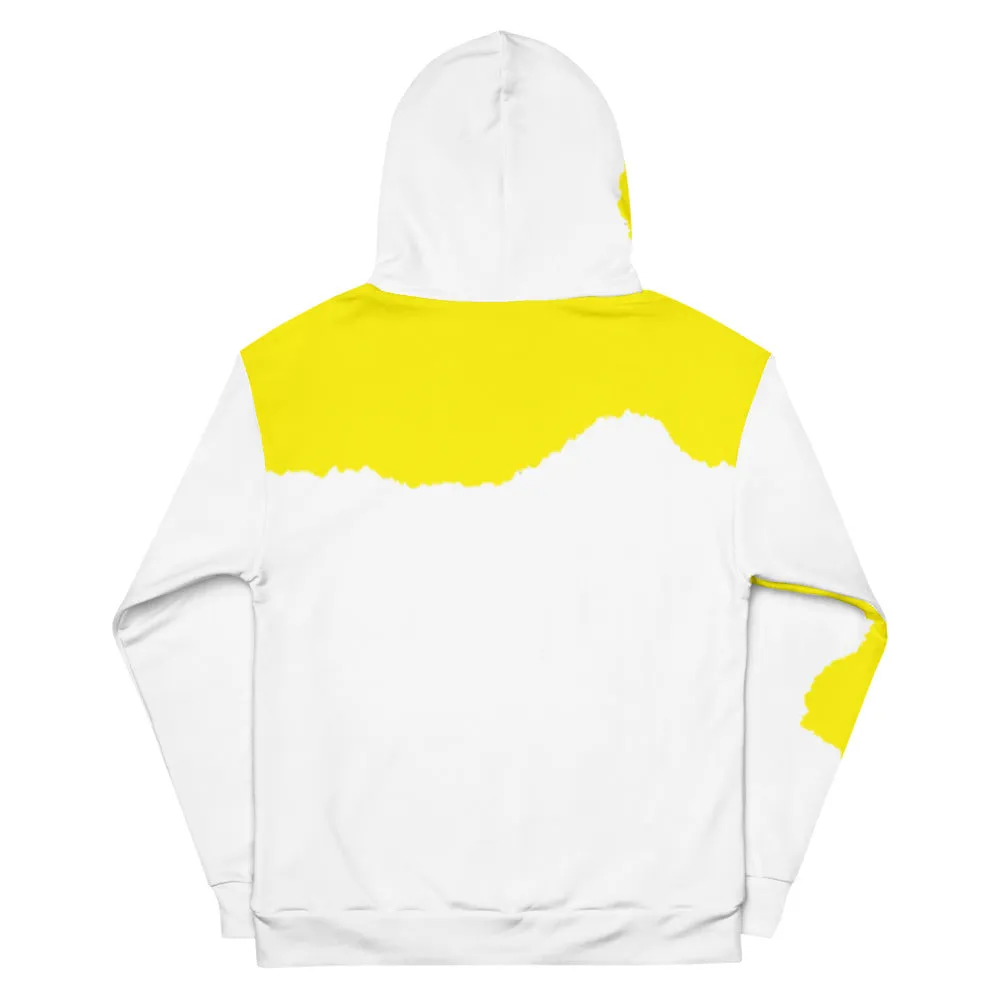 Yellow white Hoodie.